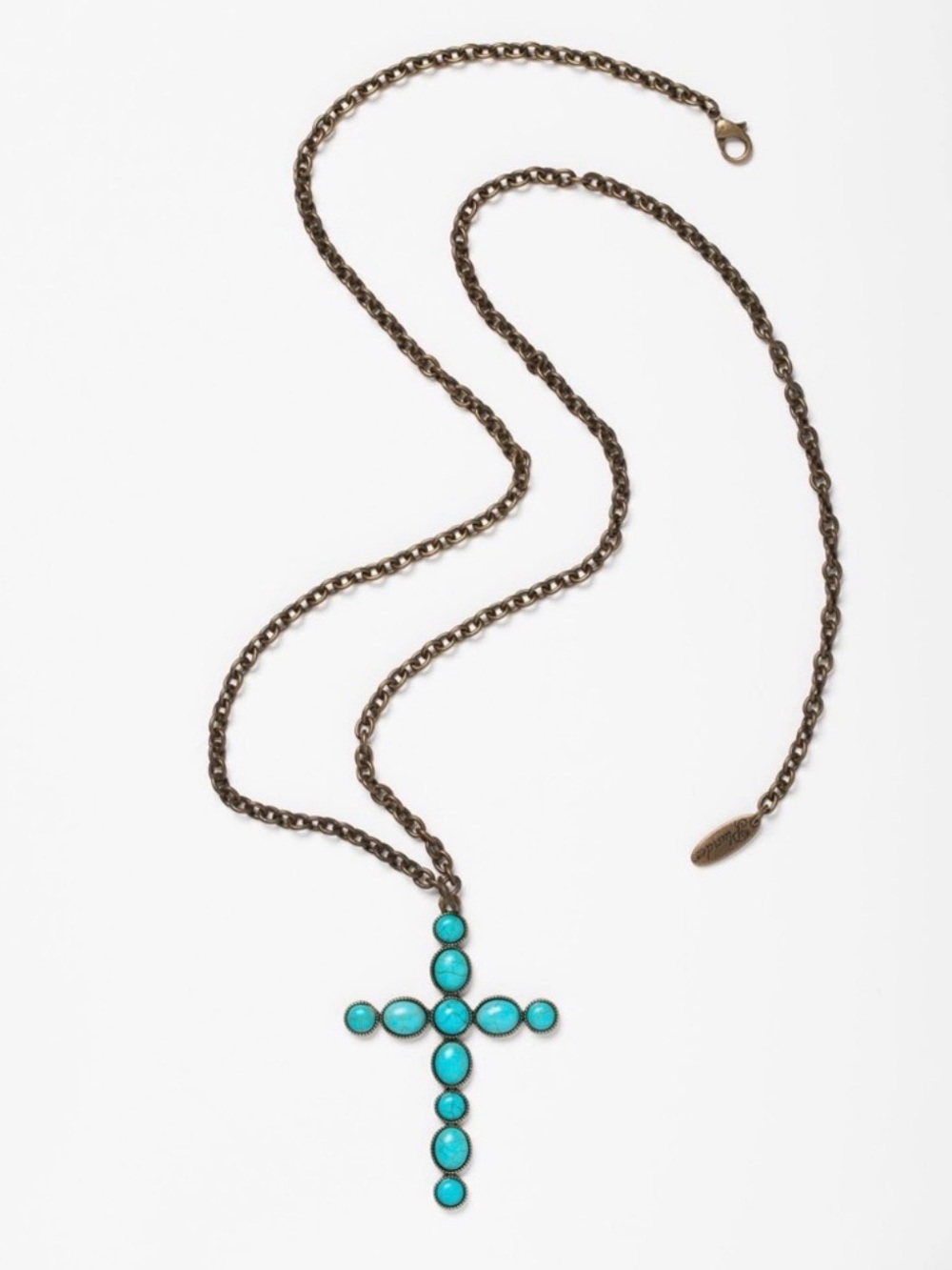 NEW Turquoise Cross Pendant Necklace